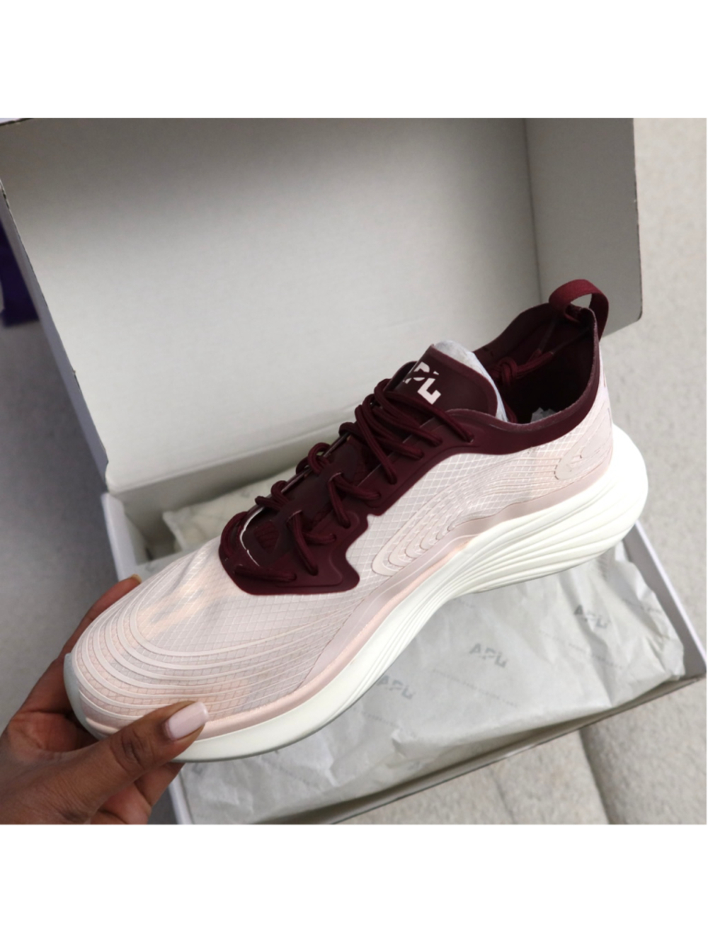APL Men's Streamline Sneakers Creme Burgundy White BRAND NEW IN BOX